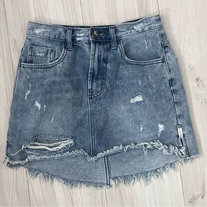 One Teaspoon distressed blue denim mini skirt Size 27